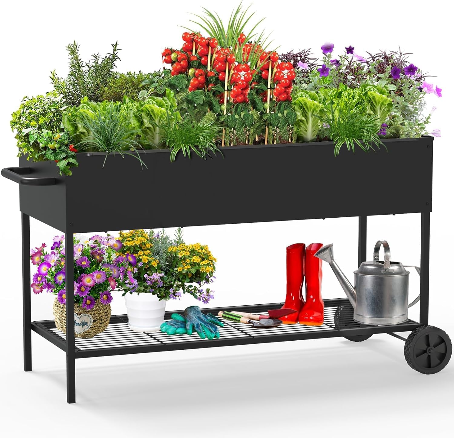 Raised Bed Planter Box - 51x26x31.5 inch Raised Garden Bed with