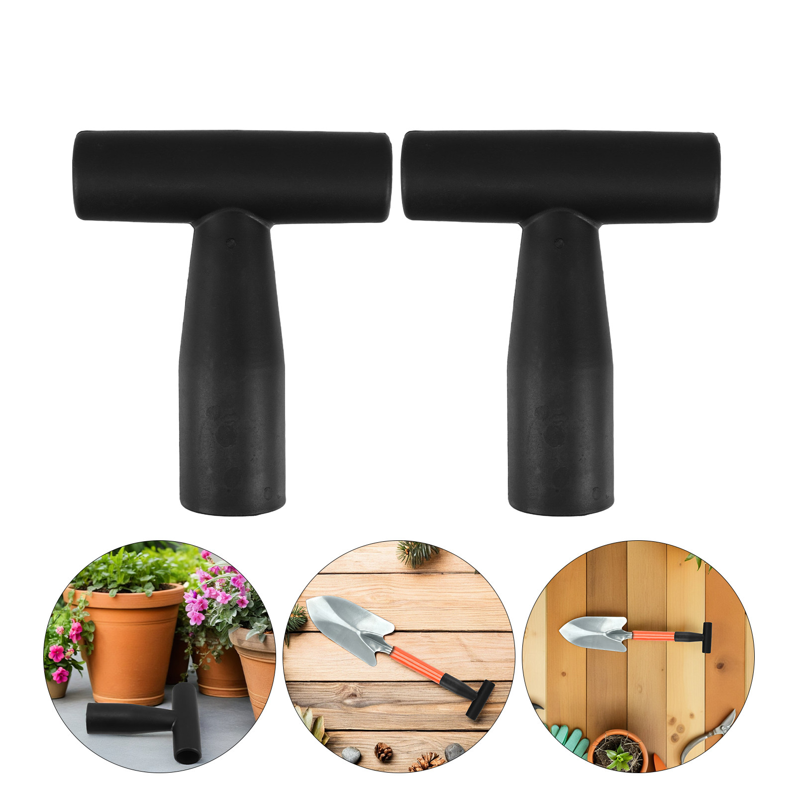 Gardening Tools Spade - 3Pcs T-Shaped Shovel Handle Replacement Heavy-Duty