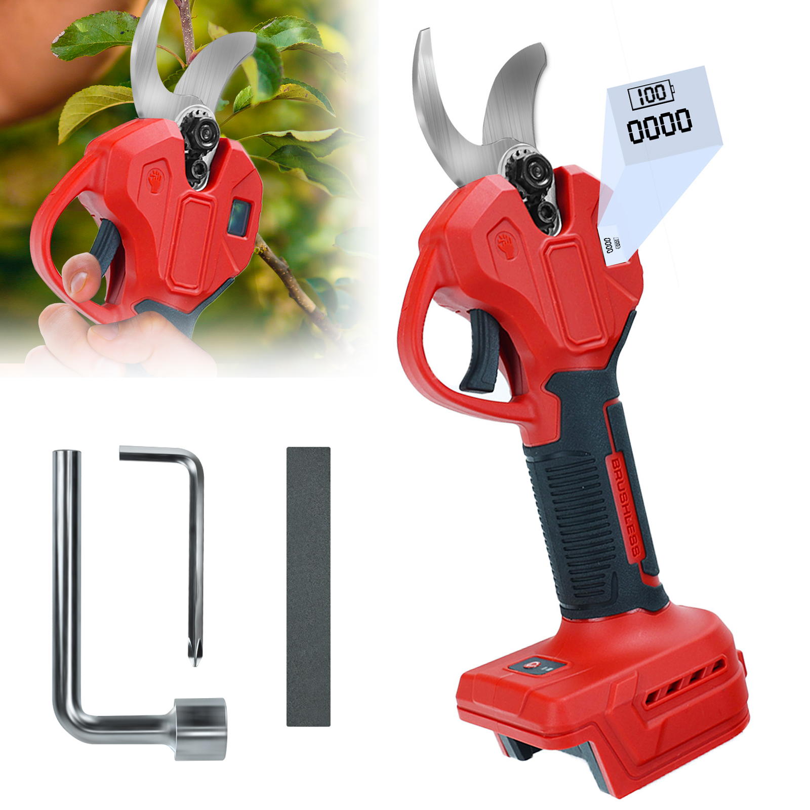 Gardening Tools Spade - 30mm Brushless Electric Pruning Shears 600W