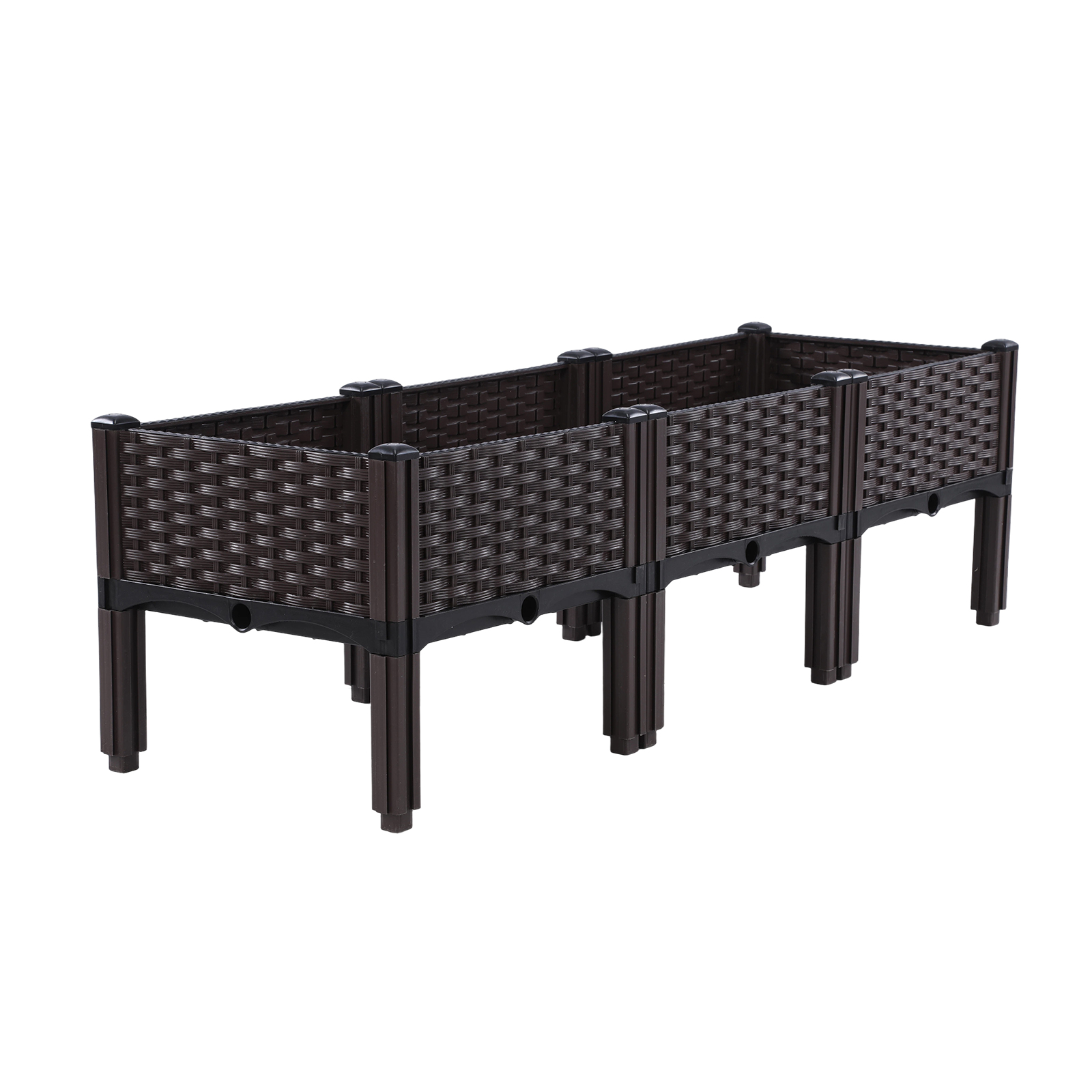 Raised Bed Planter Box - Plastic Raised Planter Box with Drainage