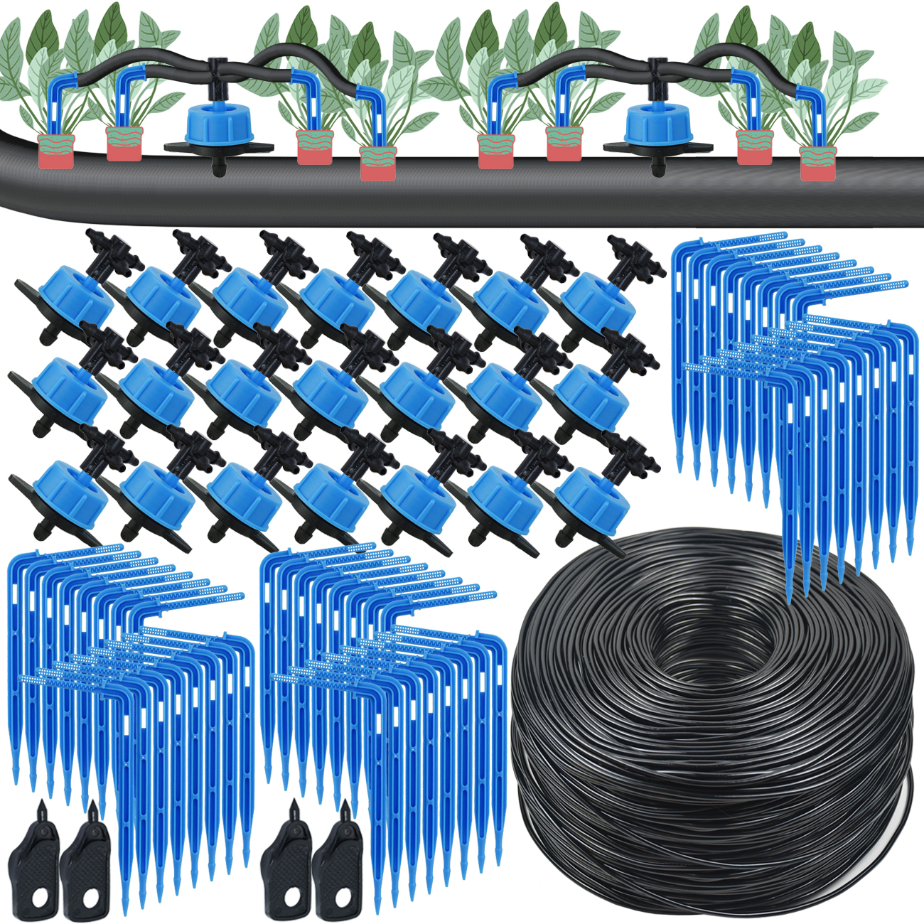 Root Watering Spike - KESLA Drip Irrigation Kit 10-100M 4Way