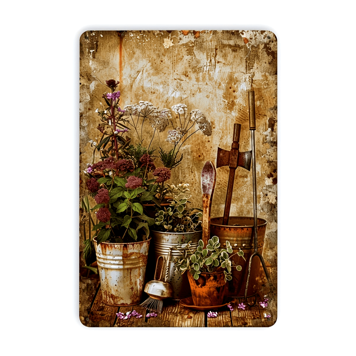 Gardening Tools Vintage - 1pc Rustic Garden Potted Tools Wall