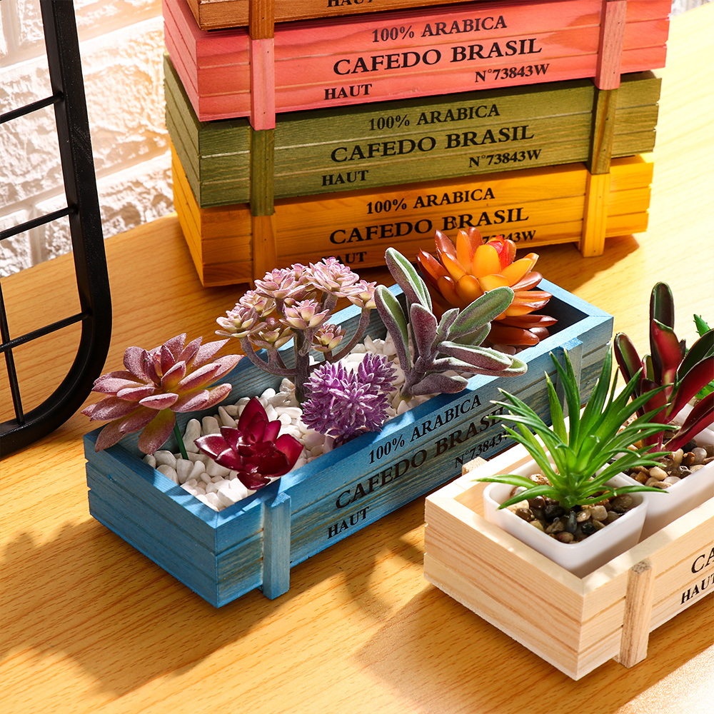Natural Wooden Flowerpot Garde - Gardening Tools Vintage ulasan dan harga