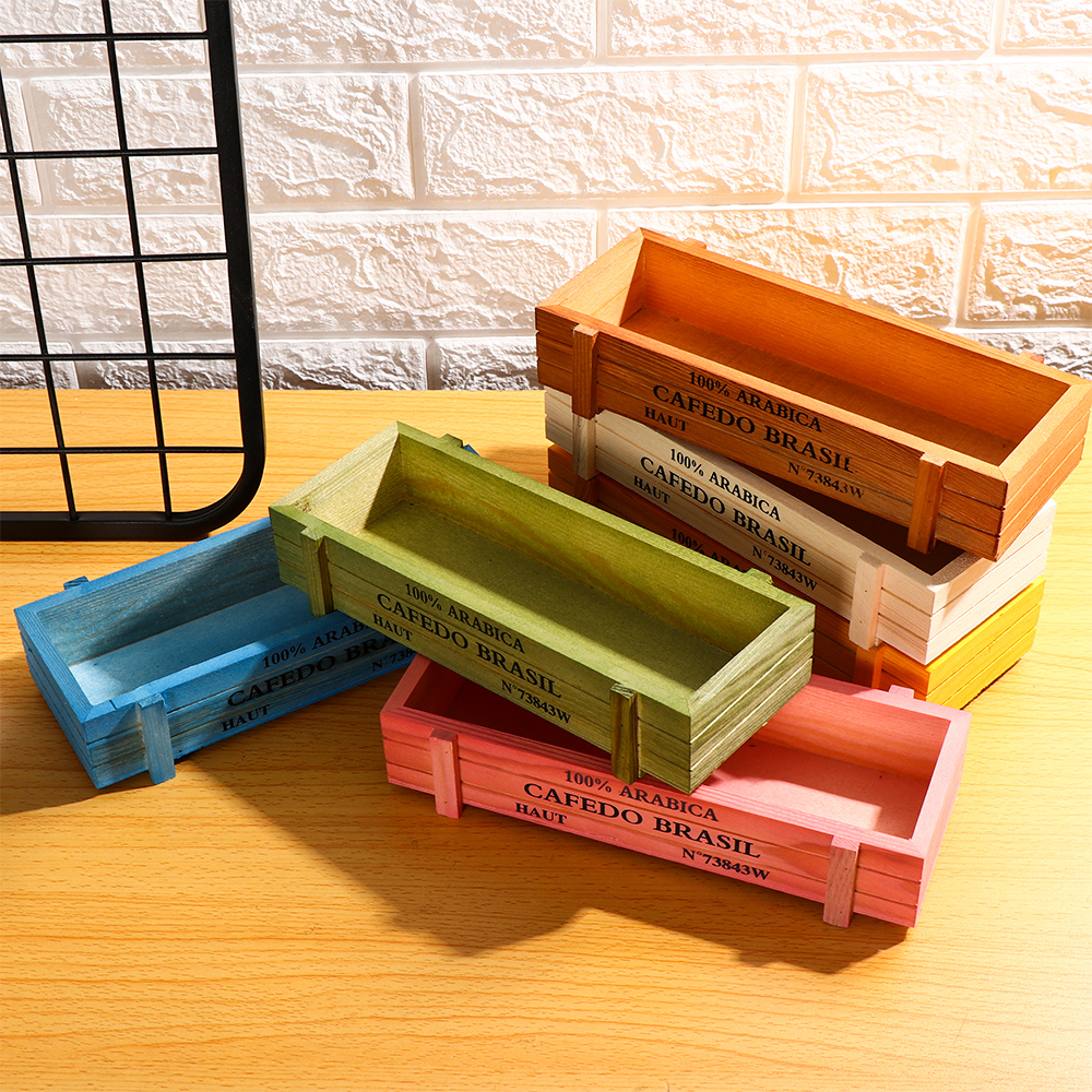 Natural Wooden Flowerpot Garde - Gardening Tools Vintage ulasan dan harga