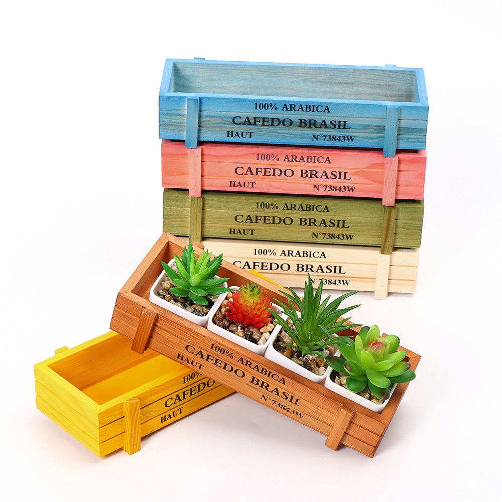 Natural Wooden Flowerpot Garde - Gardening Tools Vintage ulasan dan harga