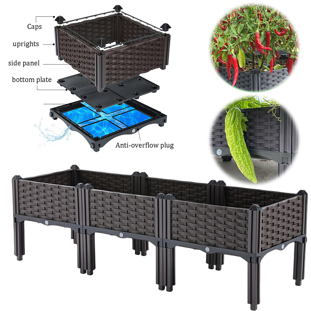 Plastic Raised Garden Bed with - Raised Bed Planter Box ulasan dan harga
