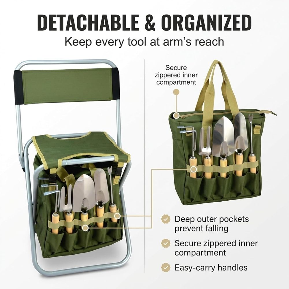 10-Piece Garden Tool Kit with  - Gardening Tools Gloves ulasan dan harga