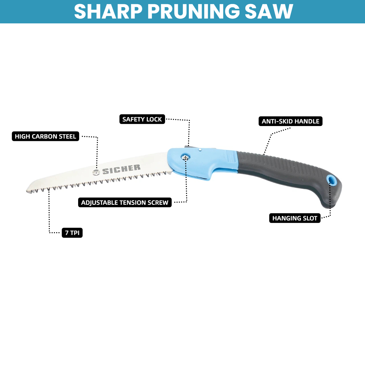 6 Inch Folding Pruning Saw Hig - Garden Hand Trowel ulasan dan harga