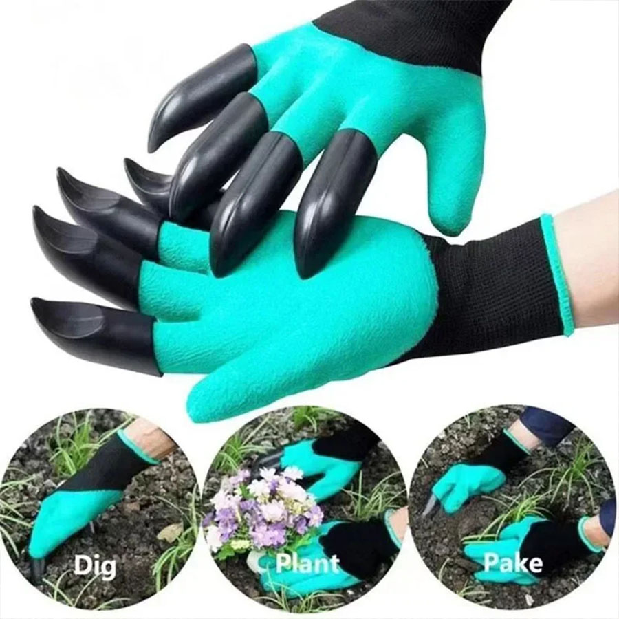 1Pair Gardening Gloves with Cl - Gardening Tools Gloves ulasan dan harga