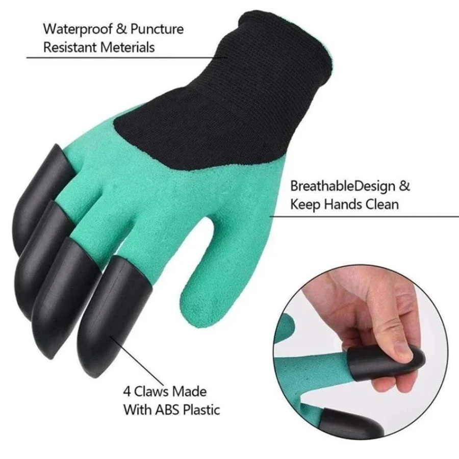 1Pair Gardening Gloves with Cl - Gardening Tools Gloves ulasan dan harga