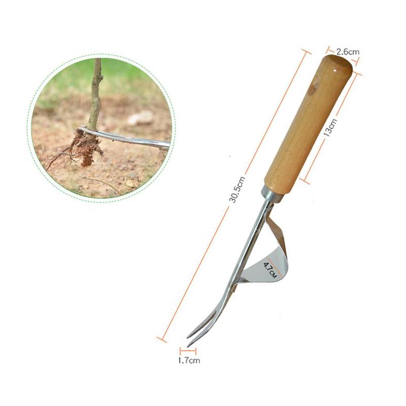 Steel Root Extractor Wooden Ha - Gardening Tools To Remove Grass ulasan dan harga