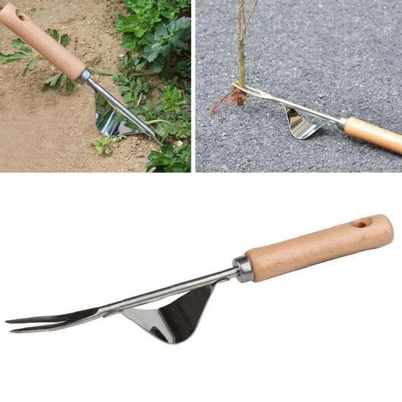 Steel Root Extractor Wooden Ha - Gardening Tools To Remove Grass ulasan dan harga