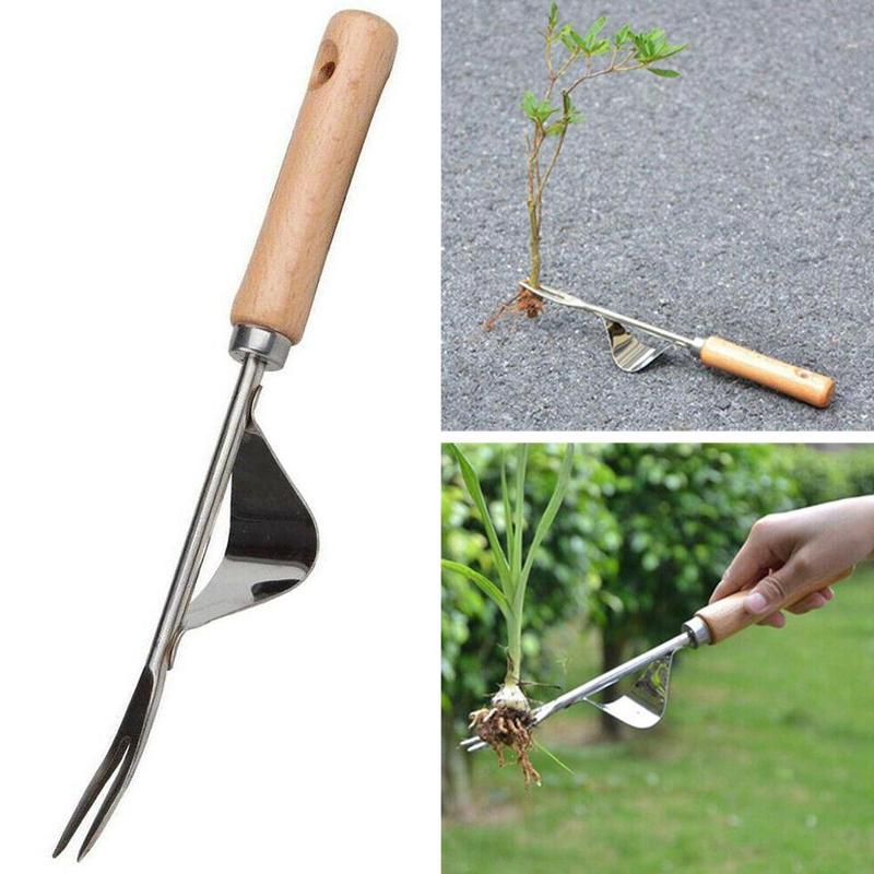 Steel Root Extractor Wooden Ha - Gardening Tools To Remove Grass ulasan dan harga