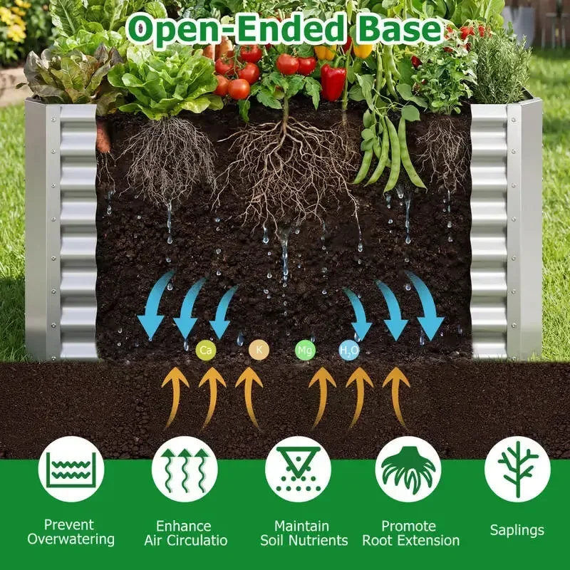 4 x 2 x 2 FT Galvanized Raised - Raised Bed Planter Box ulasan dan harga