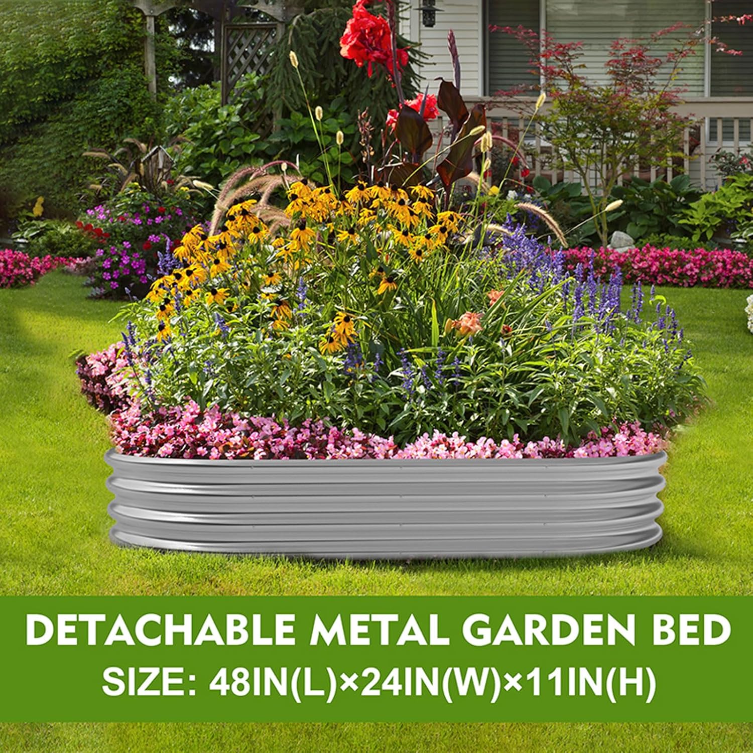 Galvanized Raised Garden Bed S - Raised Bed Planter Box ulasan dan harga
