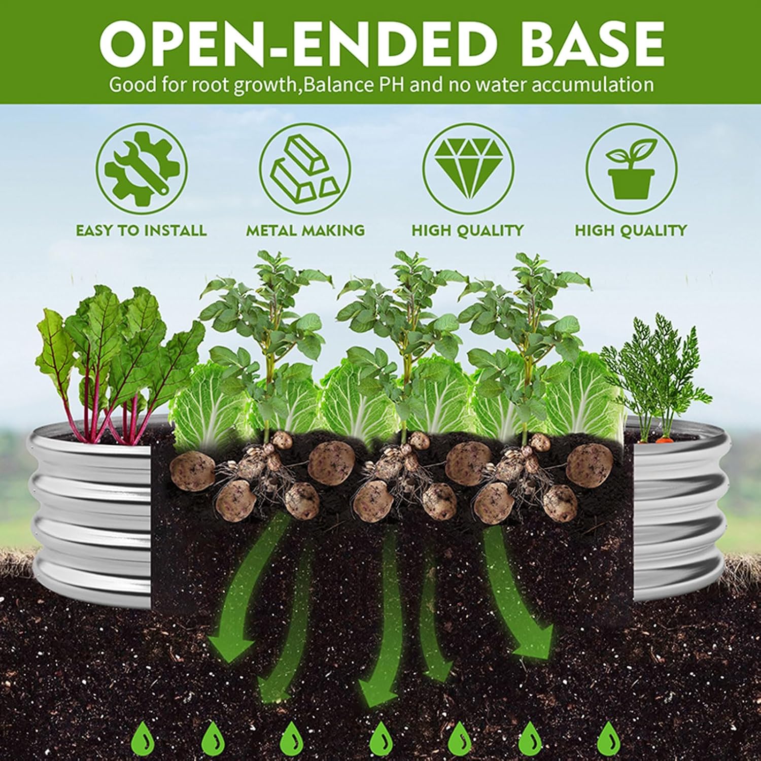 Galvanized Raised Garden Bed S - Raised Bed Planter Box ulasan dan harga