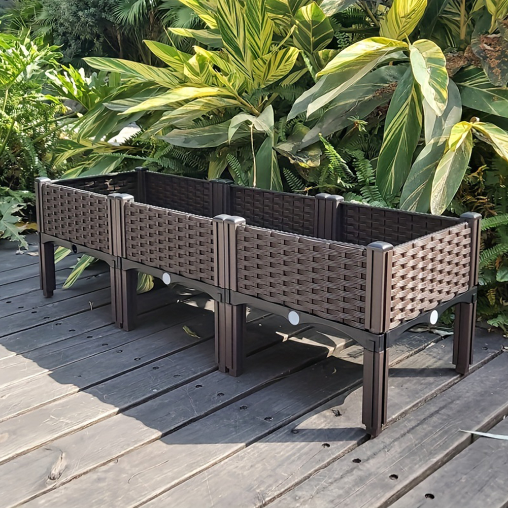Plastic Raised Planter Box wit - Raised Bed Planter Box ulasan dan harga