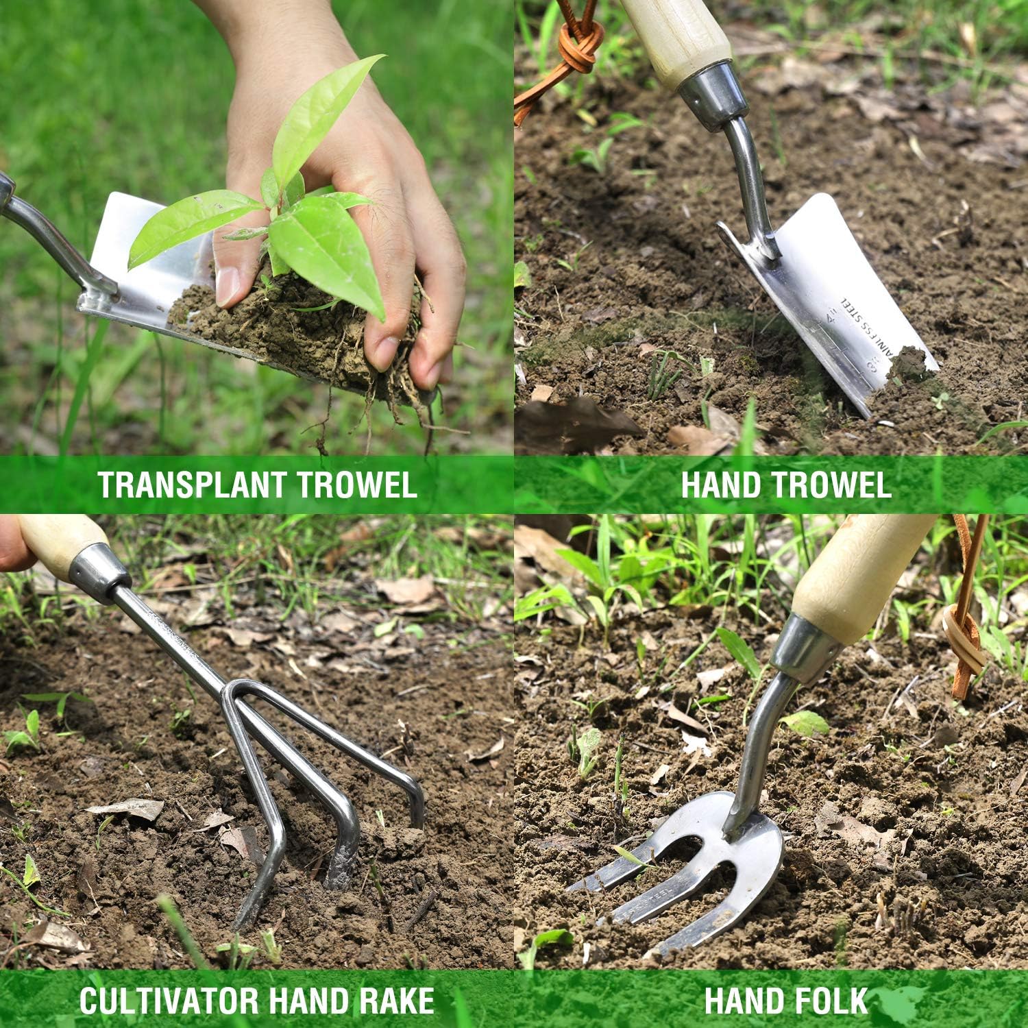 Garden Tools Set, 8 Piece Stai - Gardening Tools Gloves ulasan dan harga