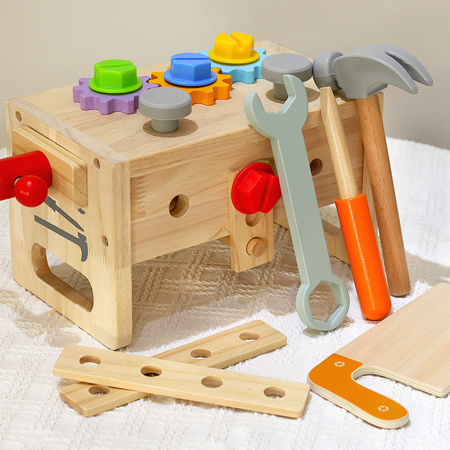 Kids Tool Bench Wooden Set Toy - Gardening Tools Set Gift ulasan dan harga