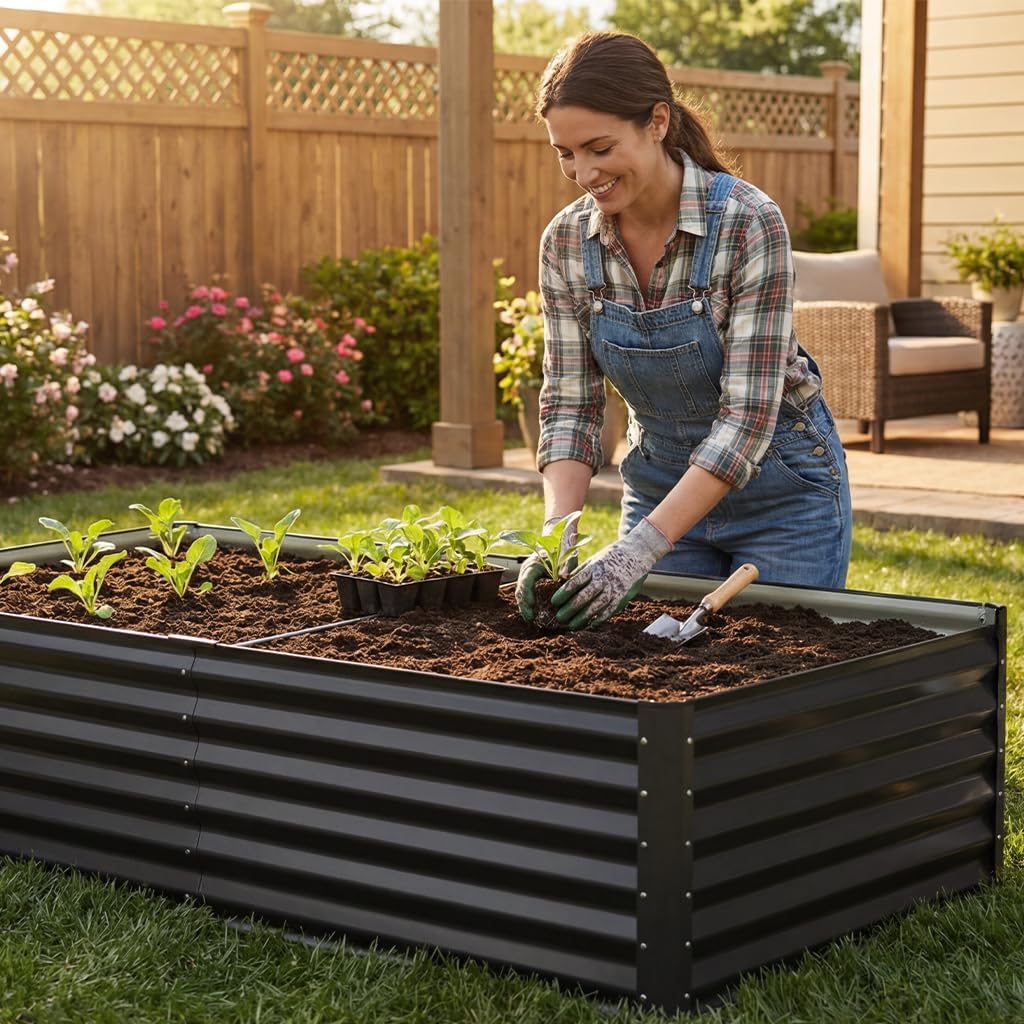 Raised Garden Bed 6x3x2ft, Gal - Gardening Tools Gloves ulasan dan harga
