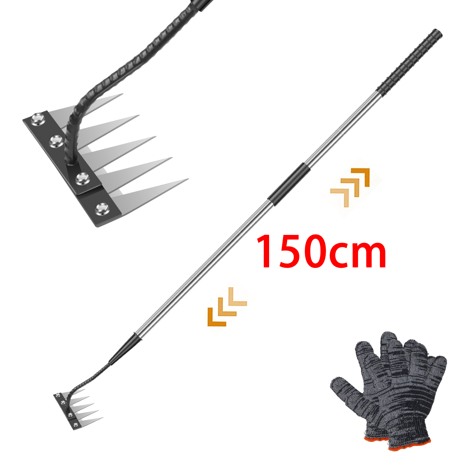 5 Teeth Stainless Steel Weedin - Gardening Tools Gloves ulasan dan harga