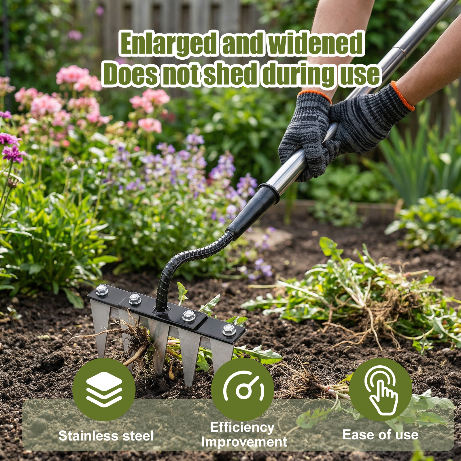 5 Teeth Stainless Steel Weedin - Gardening Tools Gloves ulasan dan harga
