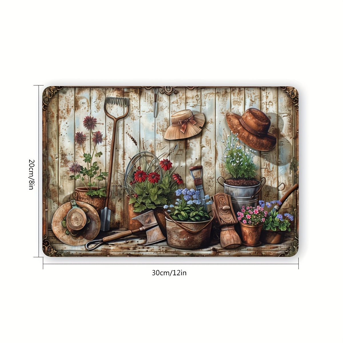 2D Flat, Vintage Floral Metal  - Gardening Tools Vintage ulasan dan harga