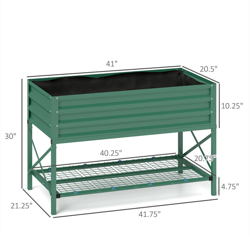 Outsunny Galvanized Raised Gar - Raised Bed Planter Box ulasan dan harga