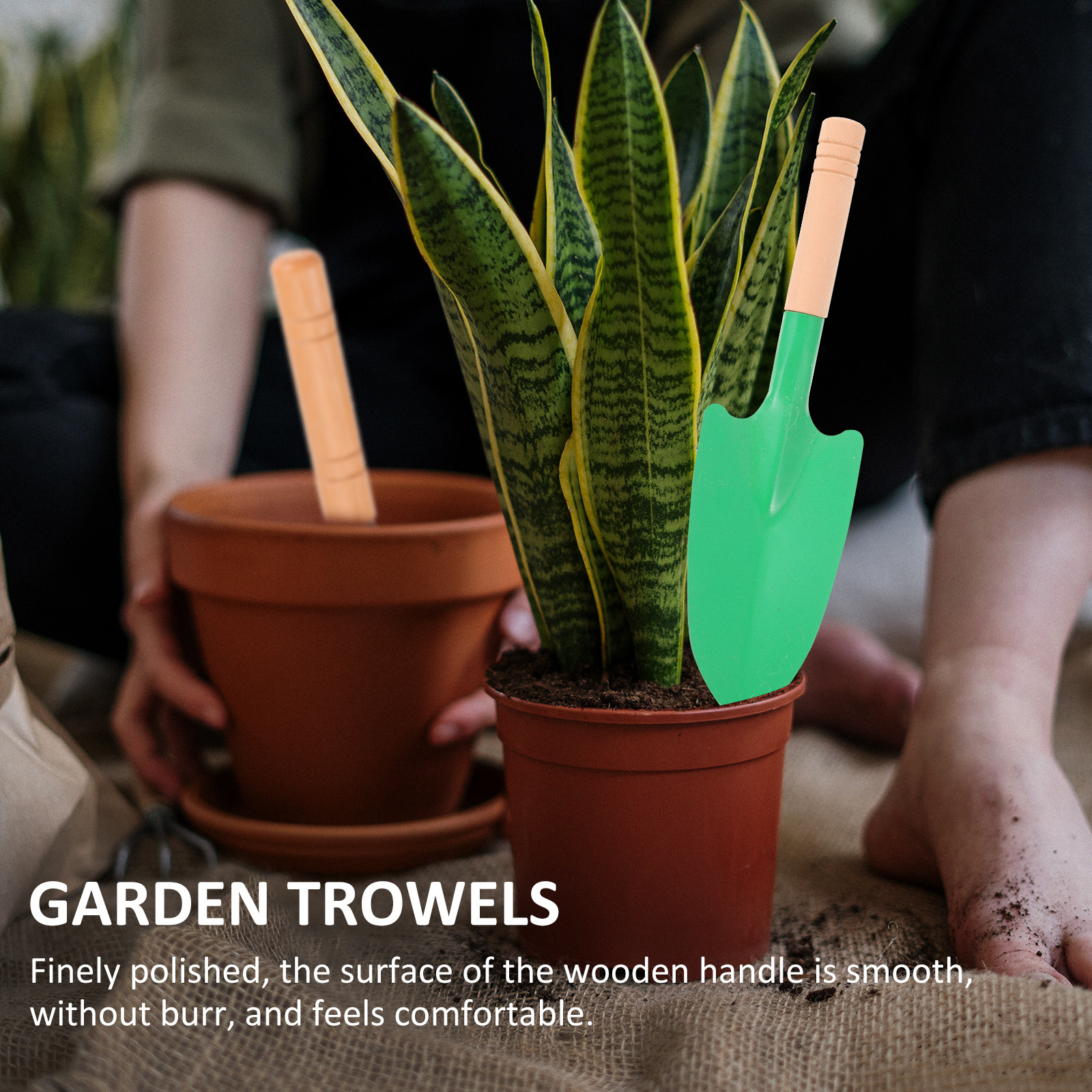 10Pcs Garden Hand Tools Wooden - Garden Hand Trowel ulasan dan harga