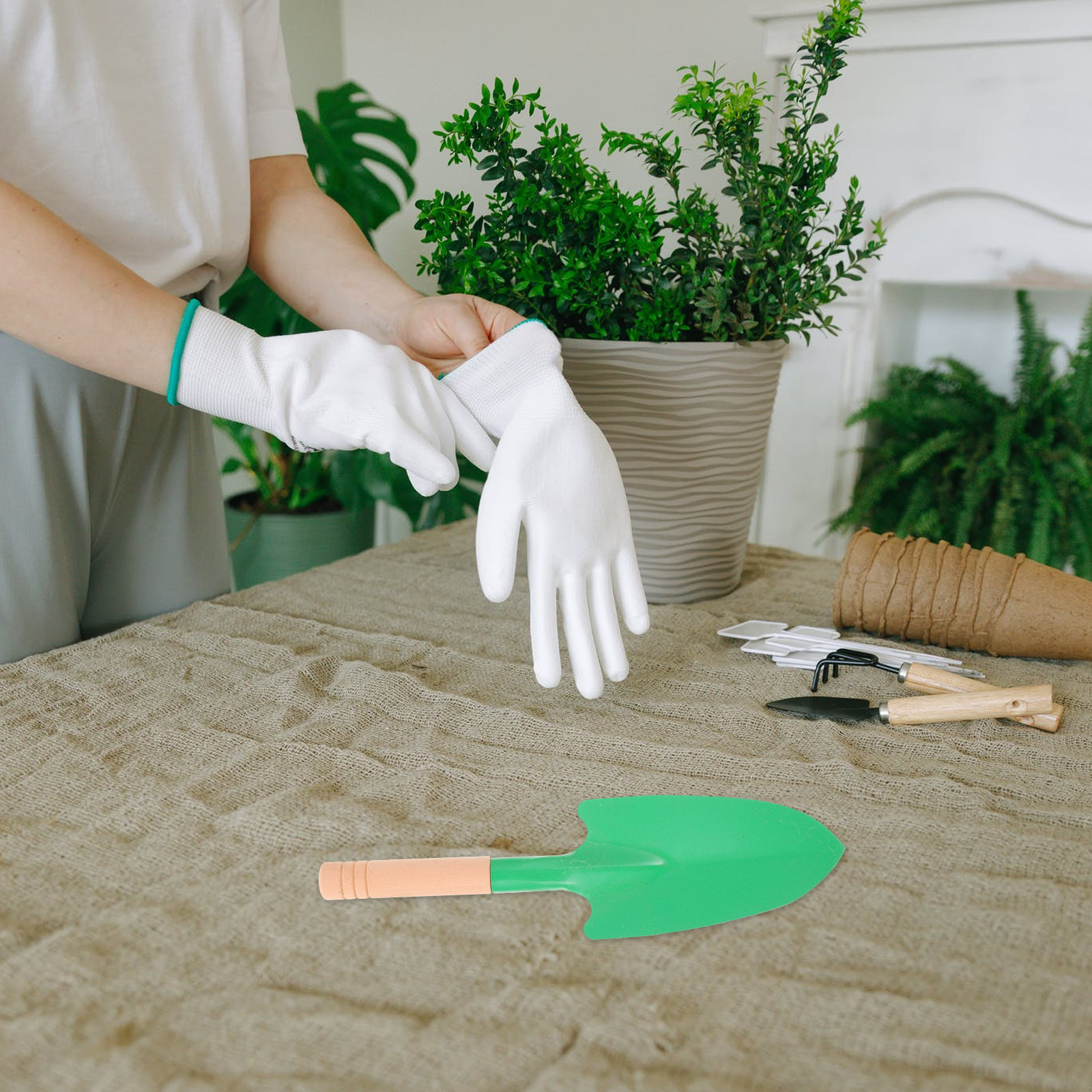 10Pcs Garden Hand Tools Wooden - Garden Hand Trowel ulasan dan harga