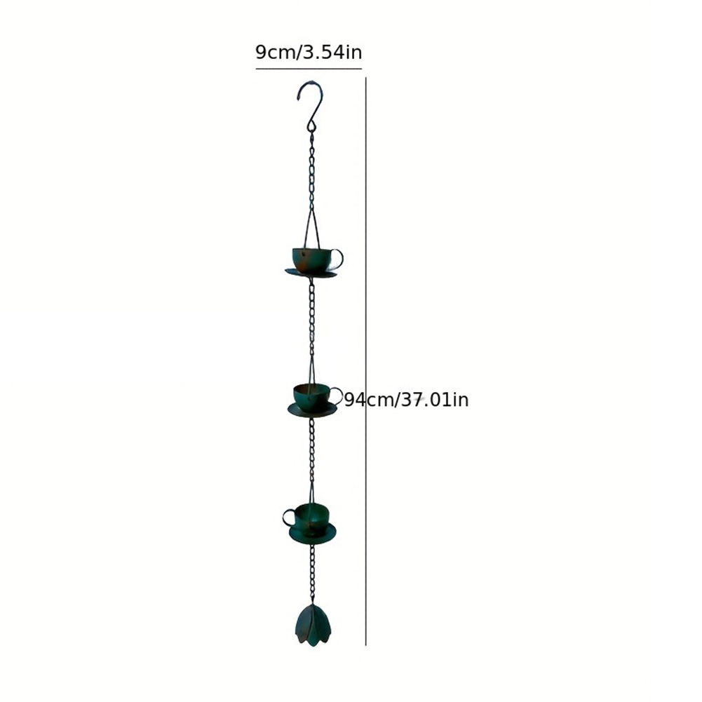 Teacup Rain Chain Decorative V - Gardening Tools Vintage ulasan dan harga