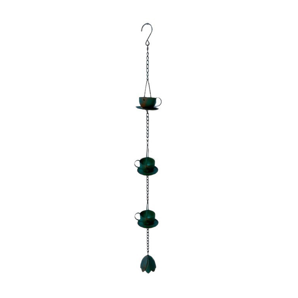 Teacup Rain Chain Decorative V - Gardening Tools Vintage ulasan dan harga
