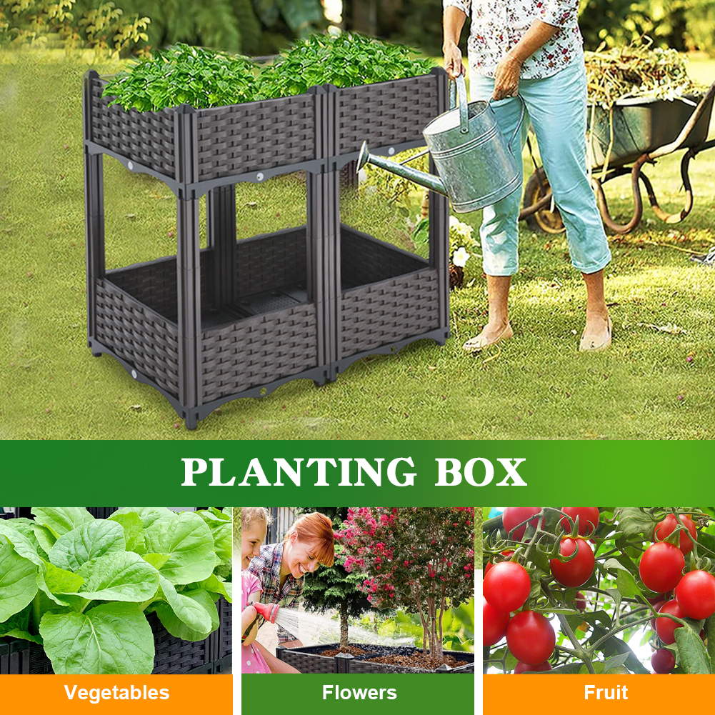 2 Tier Balcony Vegetable Pot w - Raised Bed Planter Box ulasan dan harga