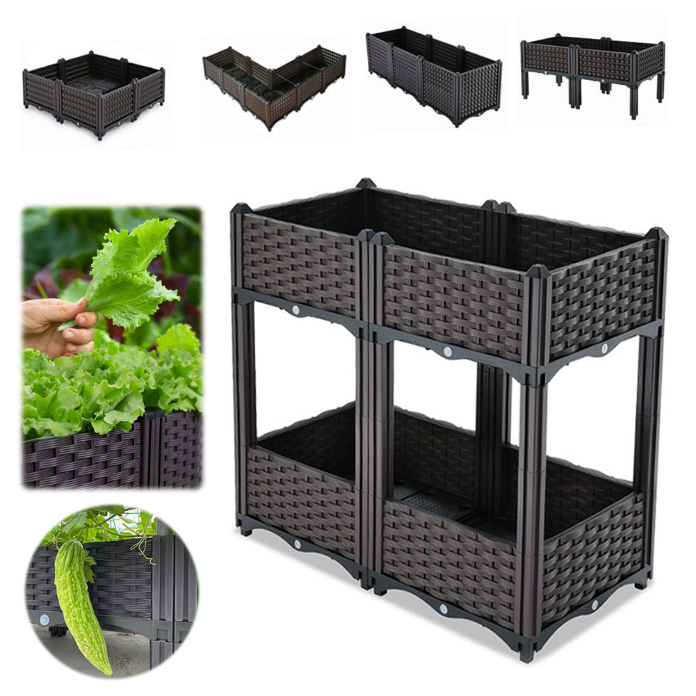 2 Tier Balcony Vegetable Pot w - Raised Bed Planter Box ulasan dan harga