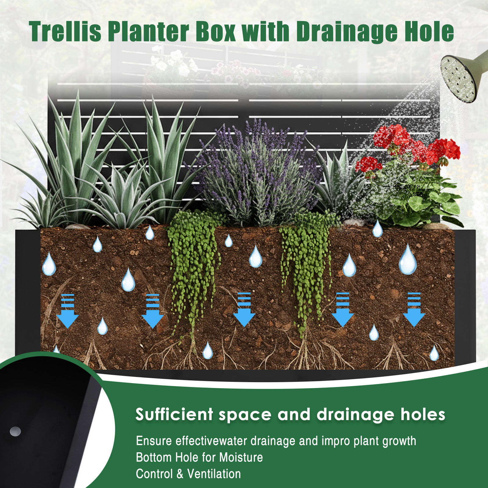 Metal Standing Planter Box wit - Raised Bed Planter Box ulasan dan harga