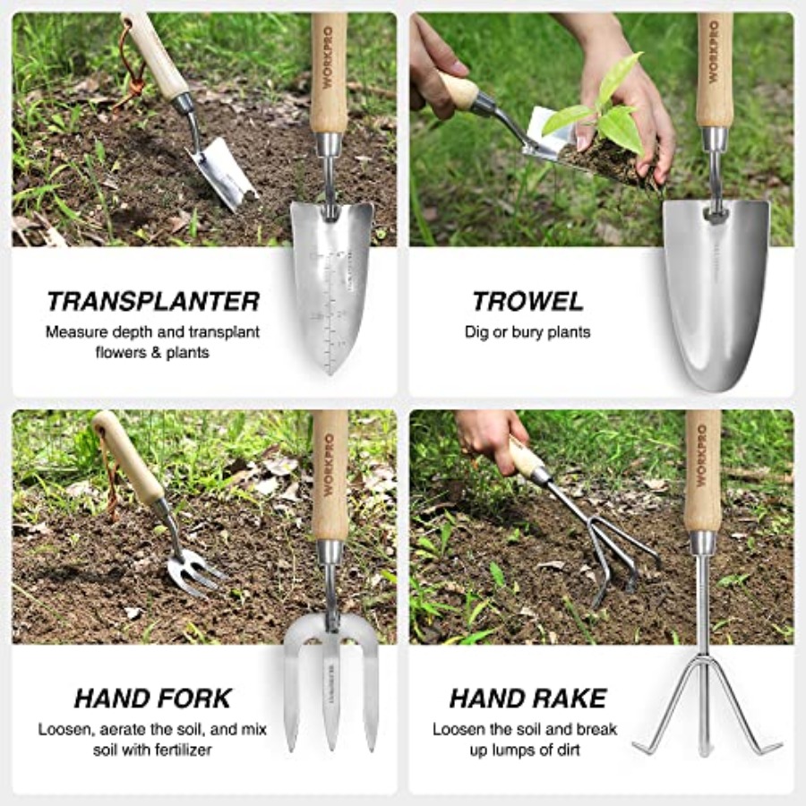 8-Piece Garden Tool Set, Stain - Garden Hand Trowel ulasan dan harga