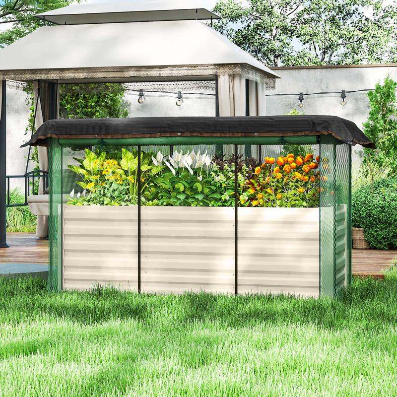Outsunny Galvanized Steel Plan - Raised Bed Planter Box ulasan dan harga