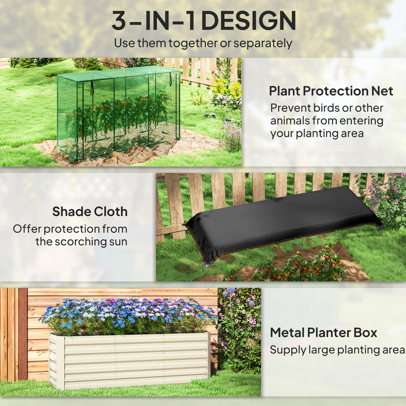 Outsunny Galvanized Steel Plan - Raised Bed Planter Box ulasan dan harga