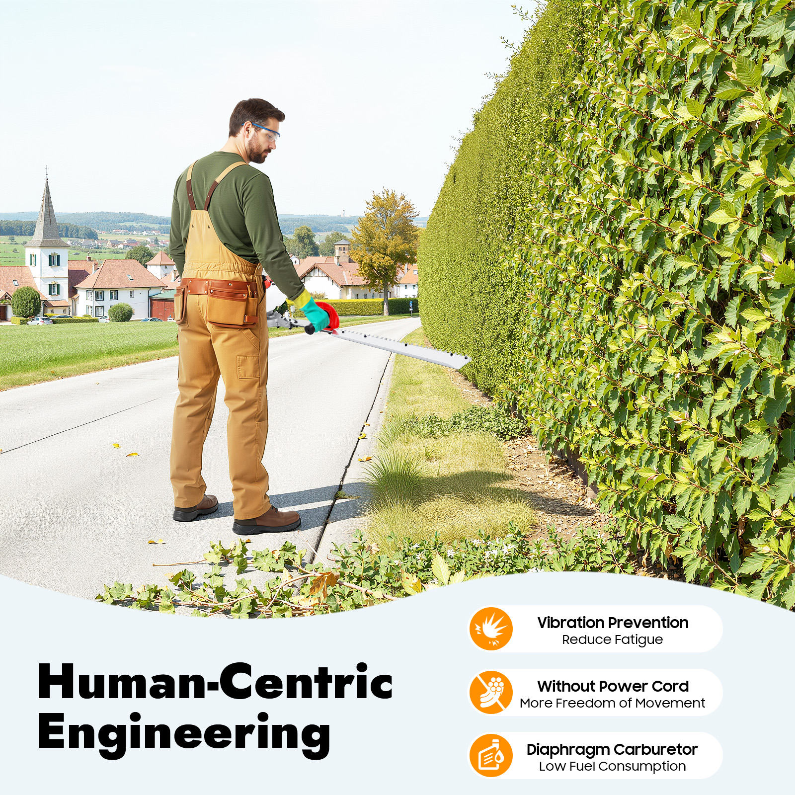Hedge Trimmer, 22.5cc Single E - Gardening Tools Lowes ulasan dan harga