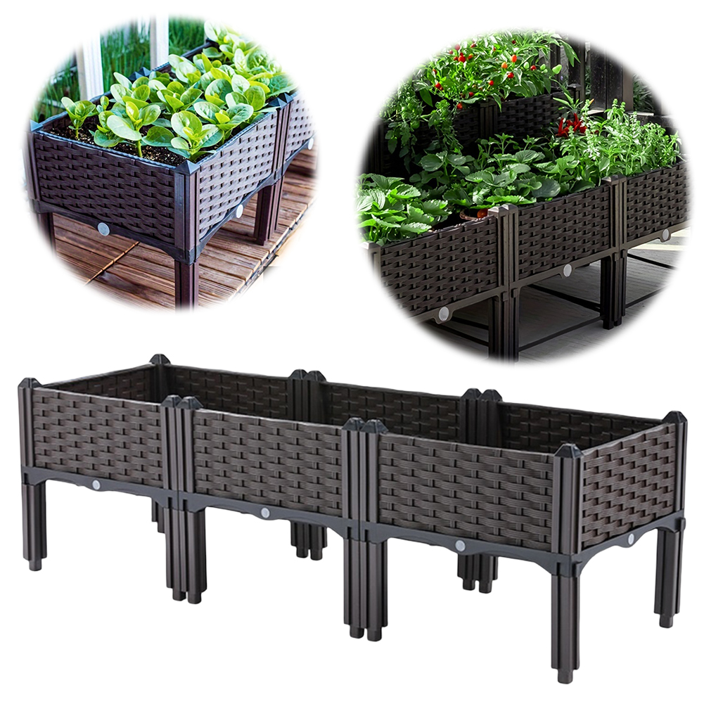Plastic Raised Garden Bed with - Raised Bed Planter Box ulasan dan harga