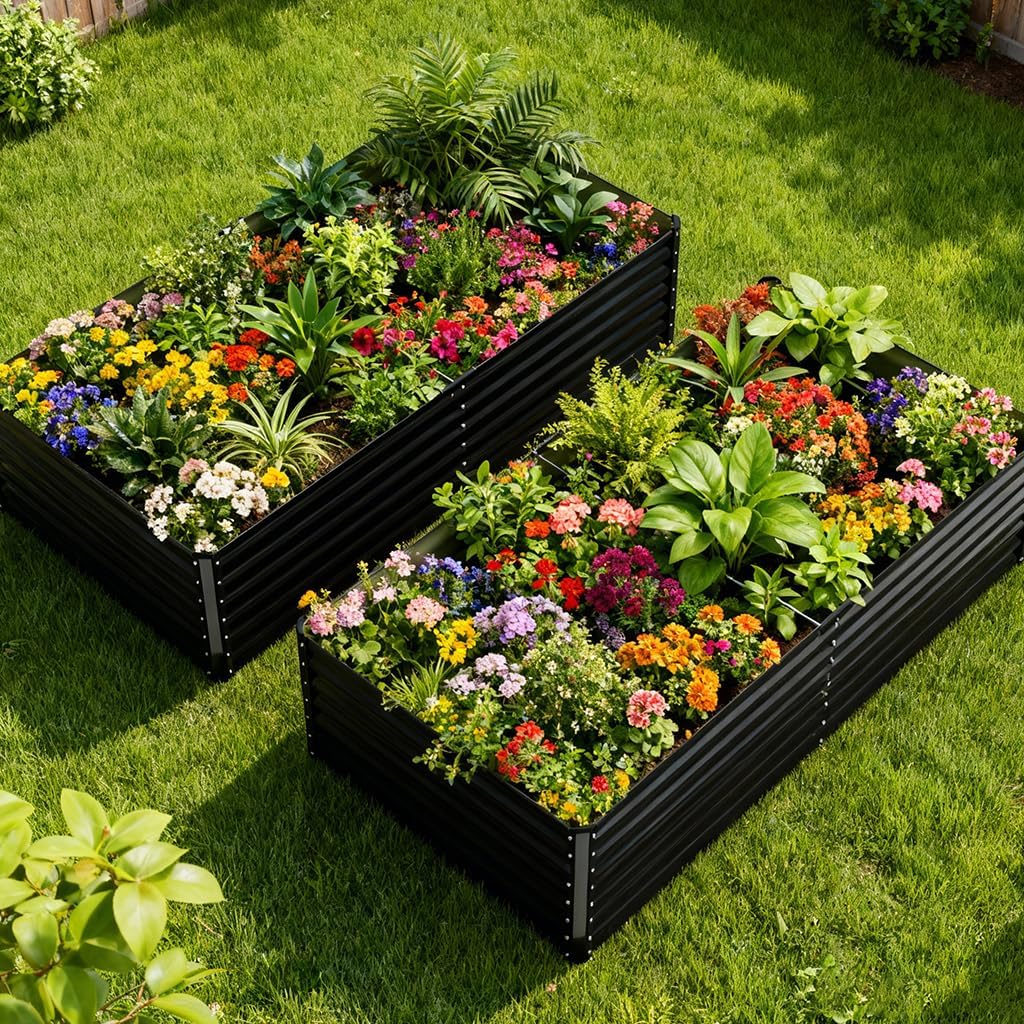 Raised Garden Bed 8x4x2ft Galv - Gardening Tools Gloves ulasan dan harga
