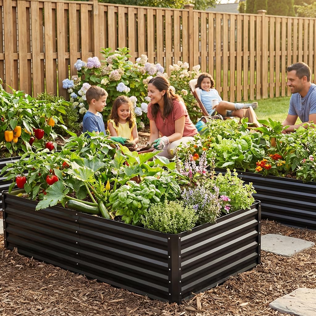 Raised Garden Bed 8x4x2ft Galv - Gardening Tools Gloves ulasan dan harga