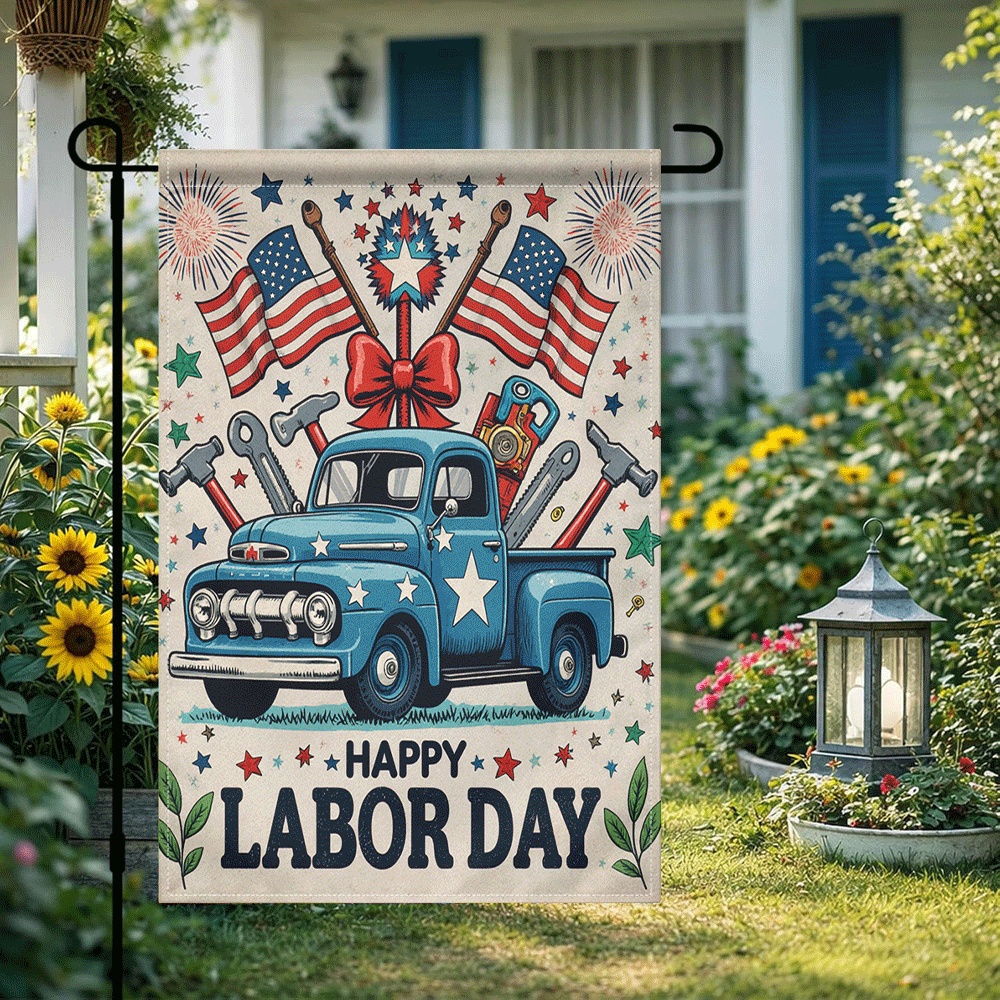 1PC Happy Labor Day Garden Fla - Gardening Tools Vintage ulasan dan harga