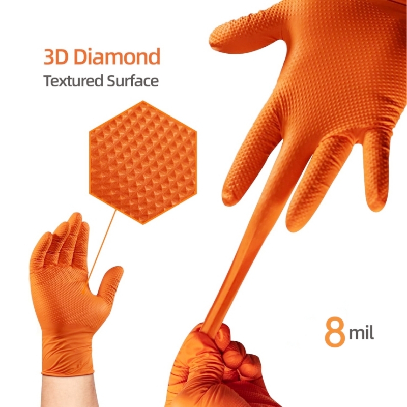 Heavy Duty Orange Nitrile Glov - Gardening Tools Gloves ulasan dan harga