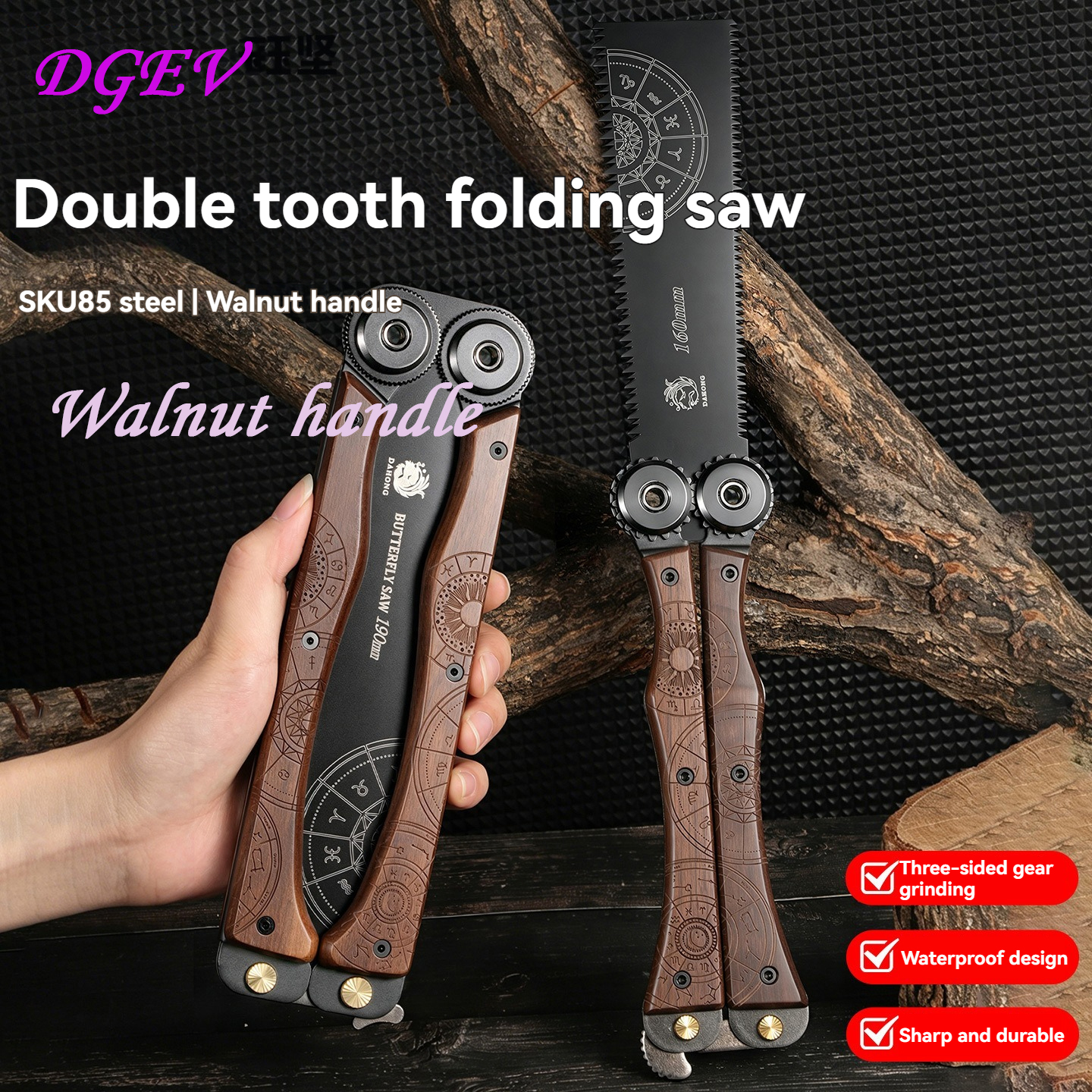 DGEV 1pcs Double-sided Folding - Garden Hand Trowel ulasan dan harga