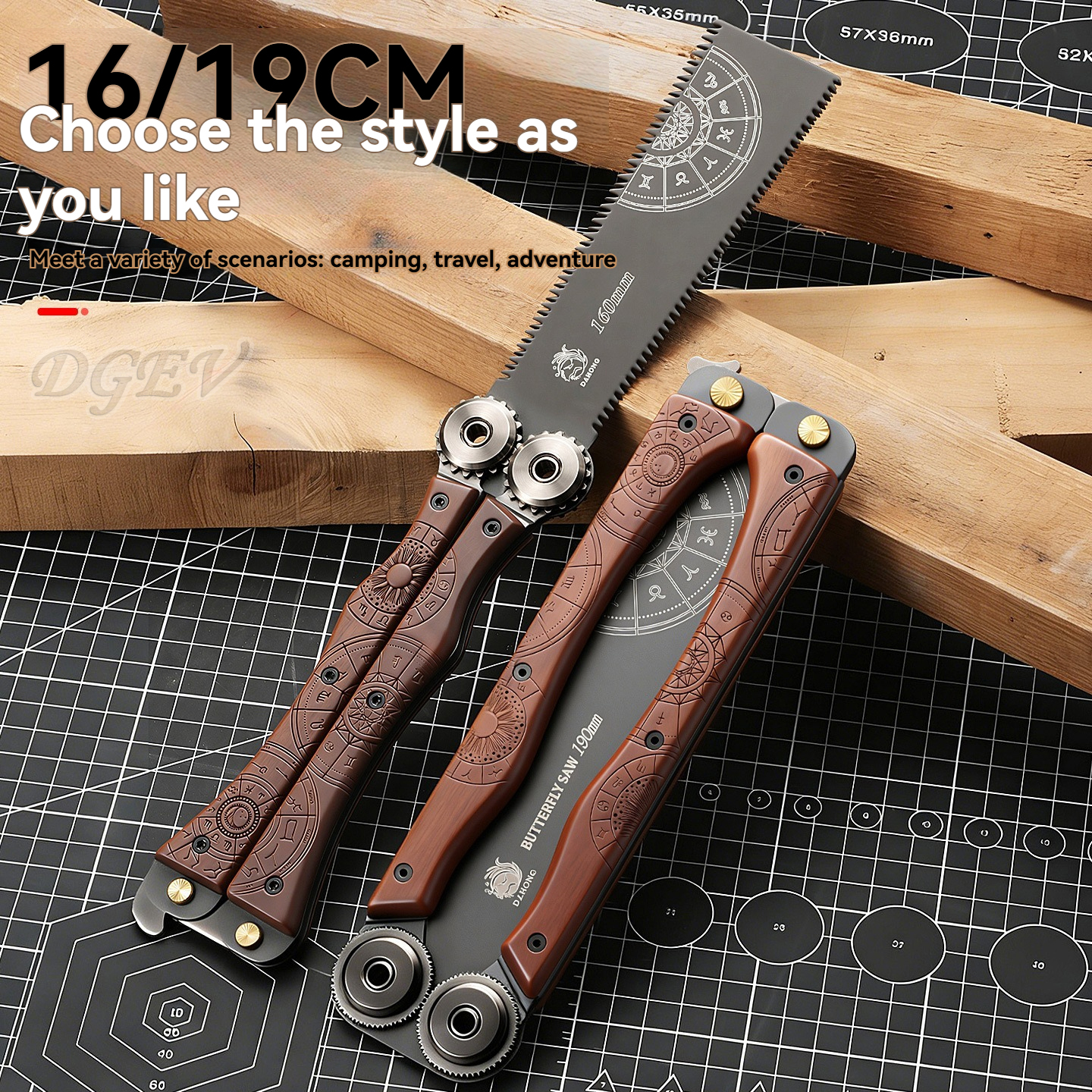 DGEV 1pcs Double-sided Folding - Garden Hand Trowel ulasan dan harga