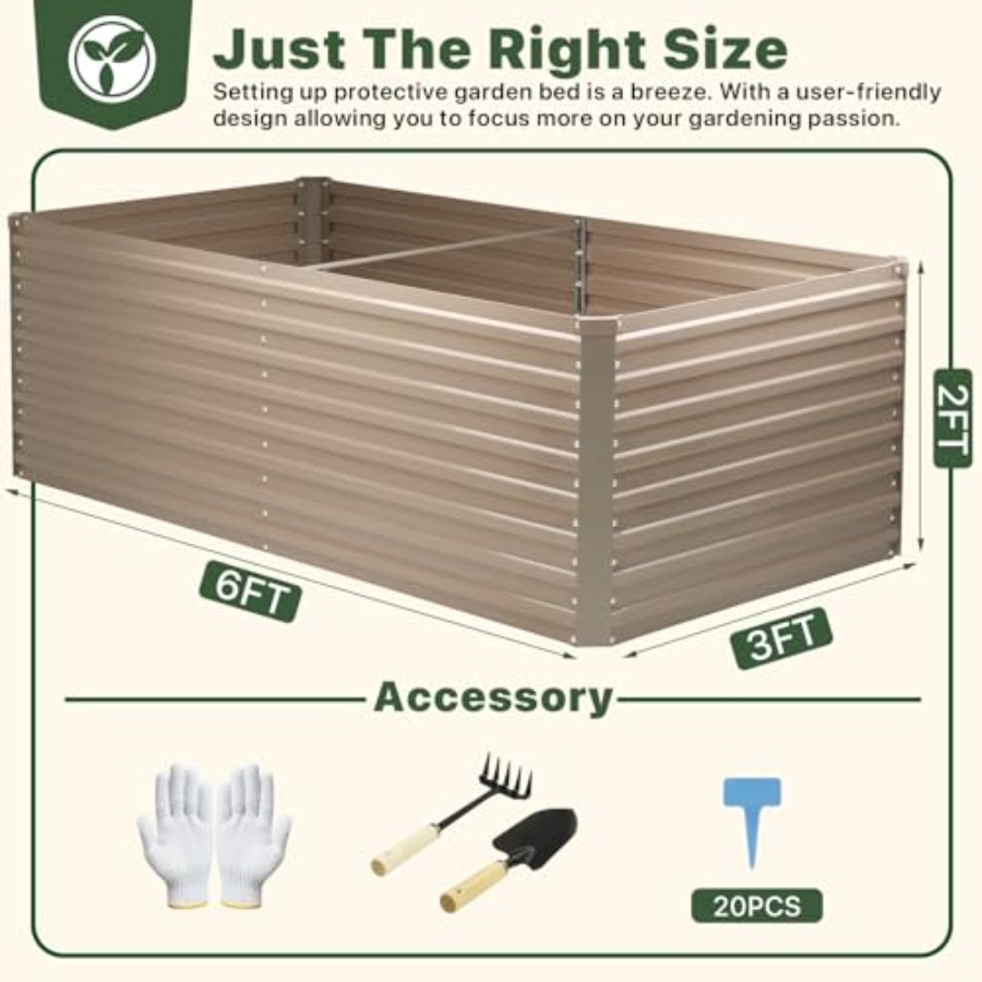 Galvanized Raised Garden Bed f - Gardening Tools Gloves ulasan dan harga