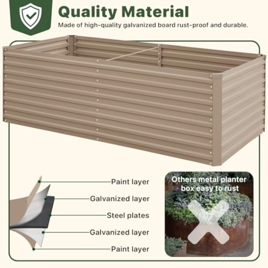 Galvanized Raised Garden Bed f - Gardening Tools Gloves ulasan dan harga