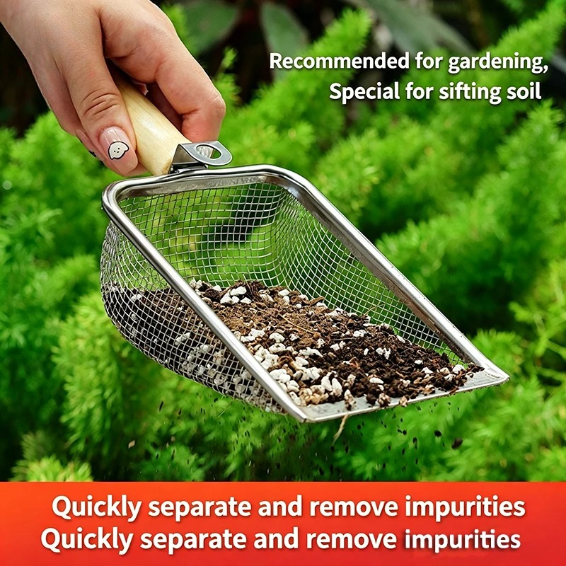 Stainless Steel Soil Sieve Sho - Gardening Tools Spade ulasan dan harga