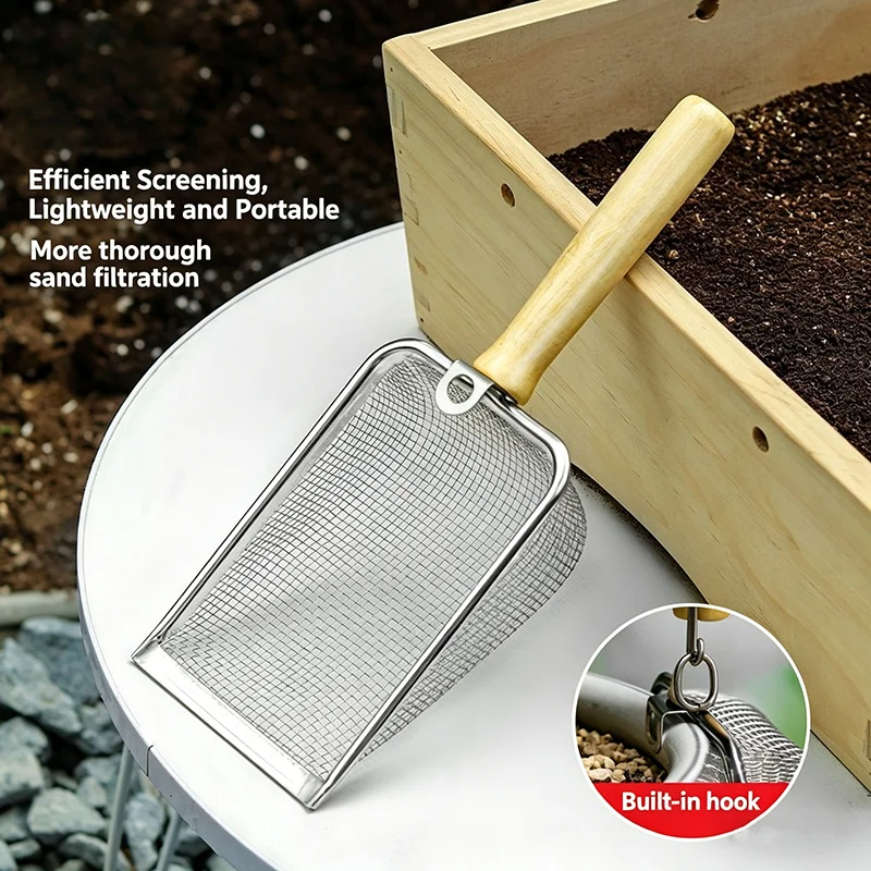 Stainless Steel Soil Sieve Sho - Gardening Tools Spade ulasan dan harga